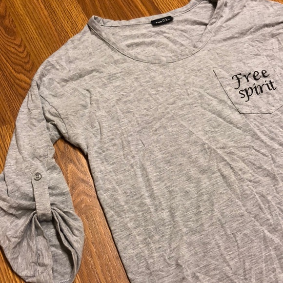 Rue 21 gray shirt - Picture 2 of 4